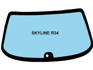Heckscheibe Nissan Skyline R34 beheizt mit Antenne Coupe